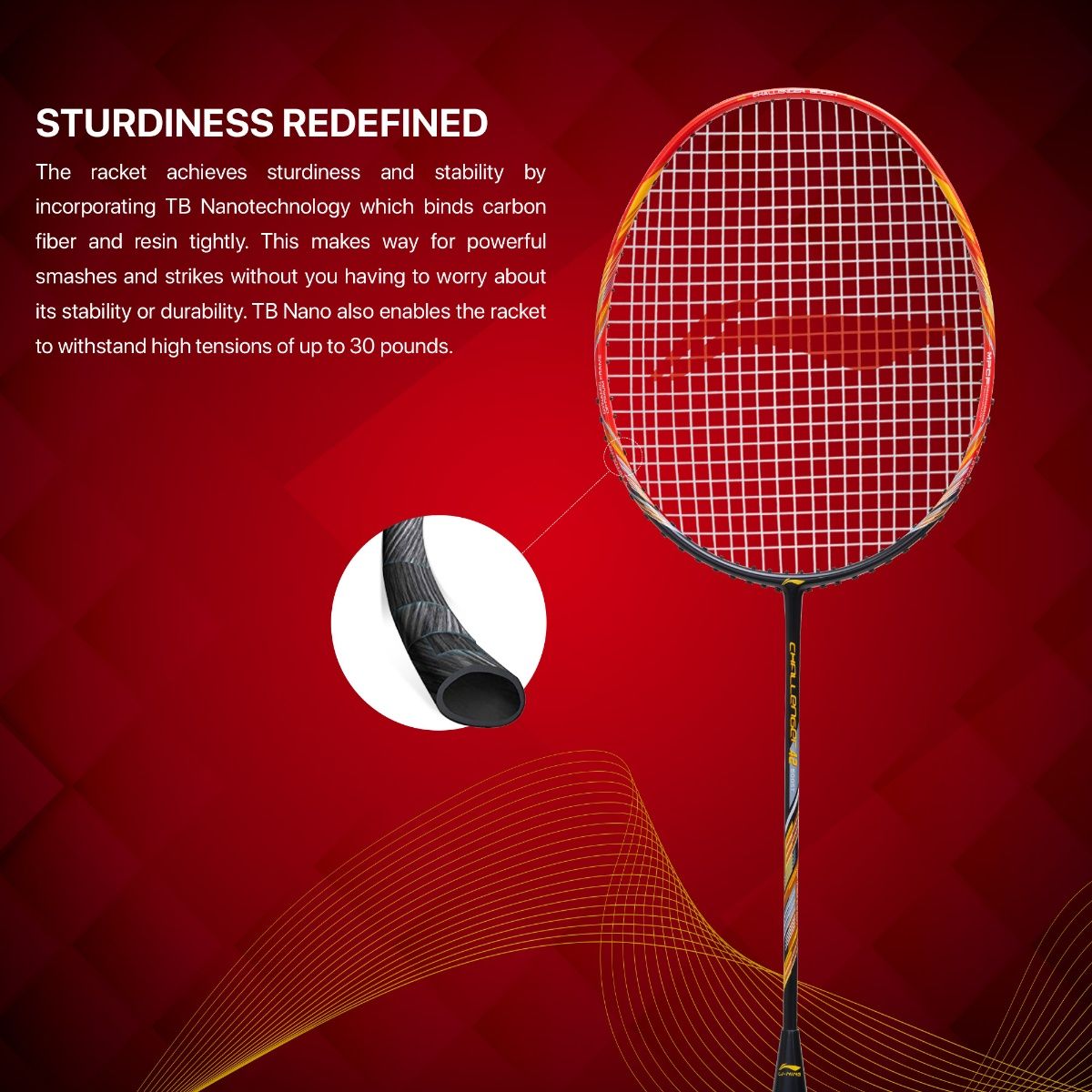 Buy Li-Ning Challenger Boost Carbon Graphite Strung Badminton and Cover ...