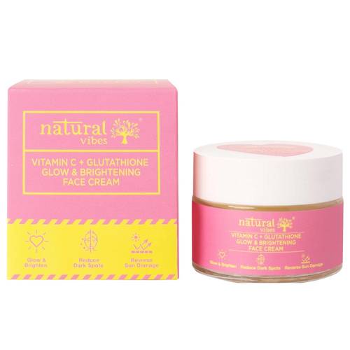 Natural Vibes Vitamin C + Glutathione Glow & Brightening Face Cream Reviews Online