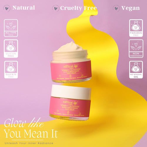 Buy Natural Vibes Vitamin C + Glutathione Glow & Brightening Face Cream  Online