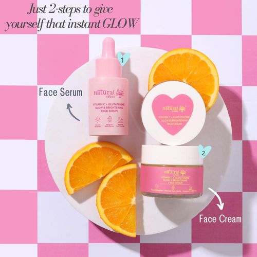Buy Natural Vibes Vitamin C + Glutathione Glow & Brightening Face Cream  Online