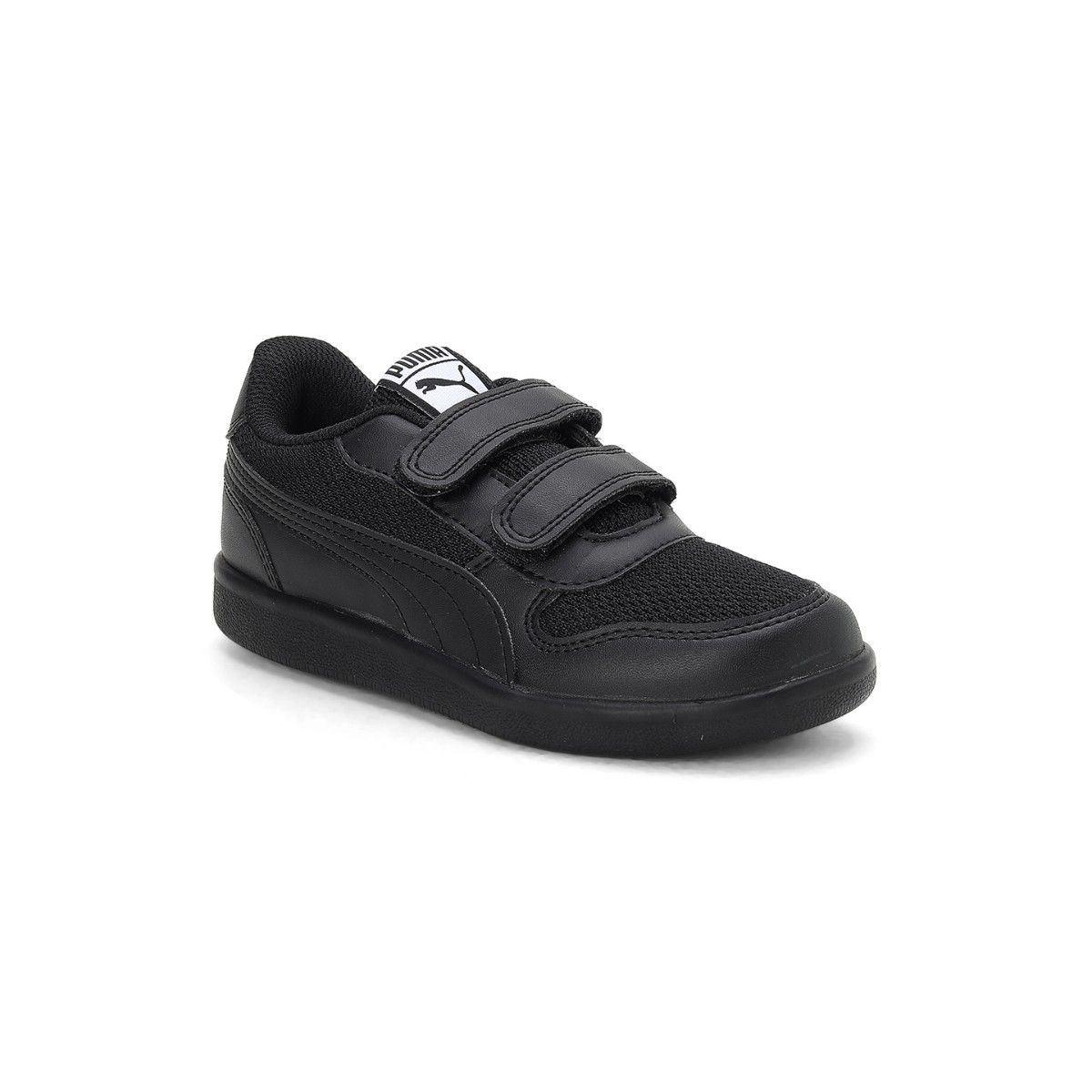 puma black velcro school shoes