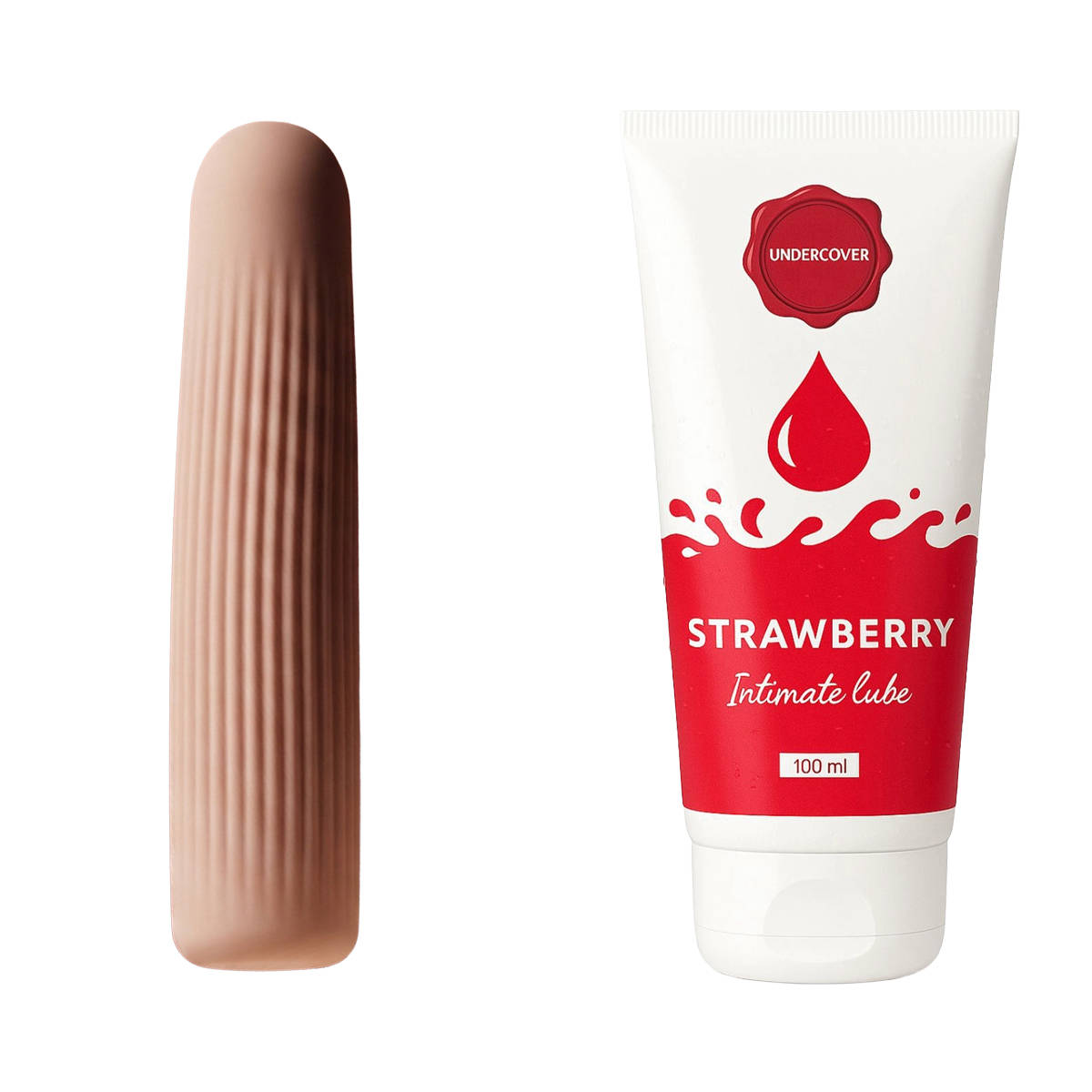 Undercover Vela Vibrator & Strawberry Water Based Lube Combo