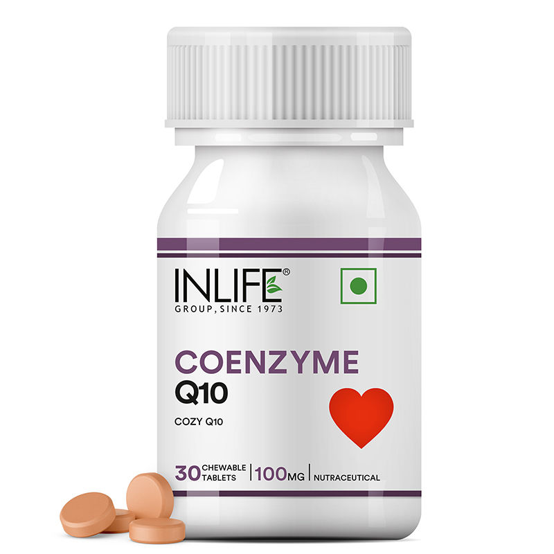 INLIFE Coenzyme Q10- 100mg 30 Chewable Tabs Supplement For Male Female(30 Tablets)