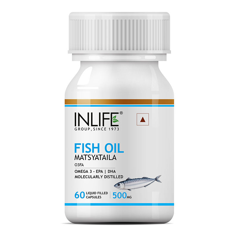 INLIFE Fish Oil, Omega 3, 500mg 60 Capsules 180/120 EPA DHA