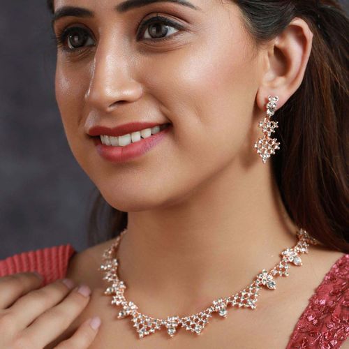 Priyaasi Women's American Diamond Ethnic Jewellery Set