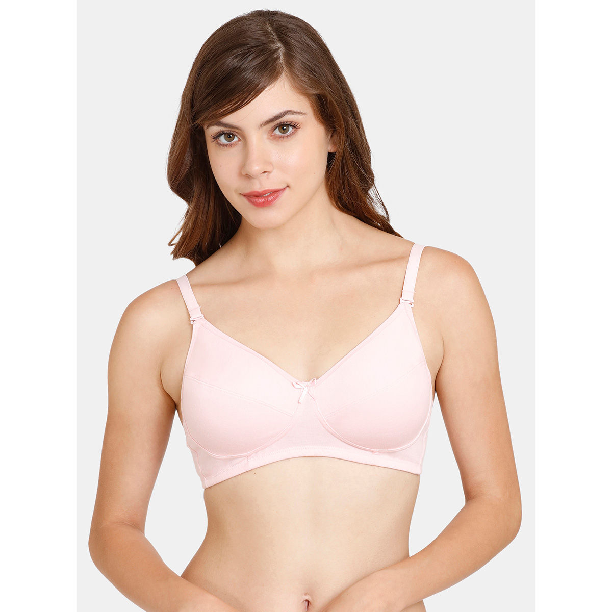 Buy Rosaline Everyday Double Layered Non Wired 3/4th Coverage T-Shirt Bra - Fairy  Tale Online