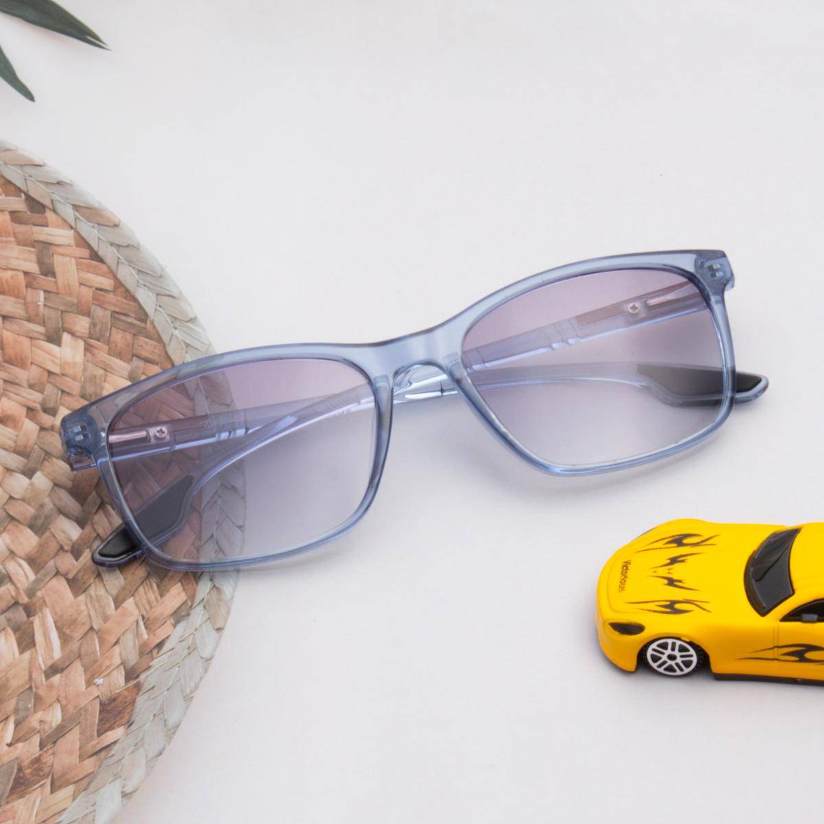 TED SMITH Unisex Grey Graded Premium Italian Tr90 Sunglasses with Polarized Lenses
