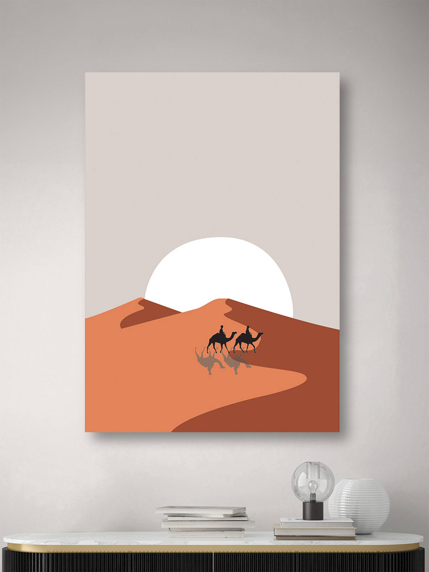 Nestroots Light Chasing Shadows Wall Painting Multi-Color Canvas Stretch