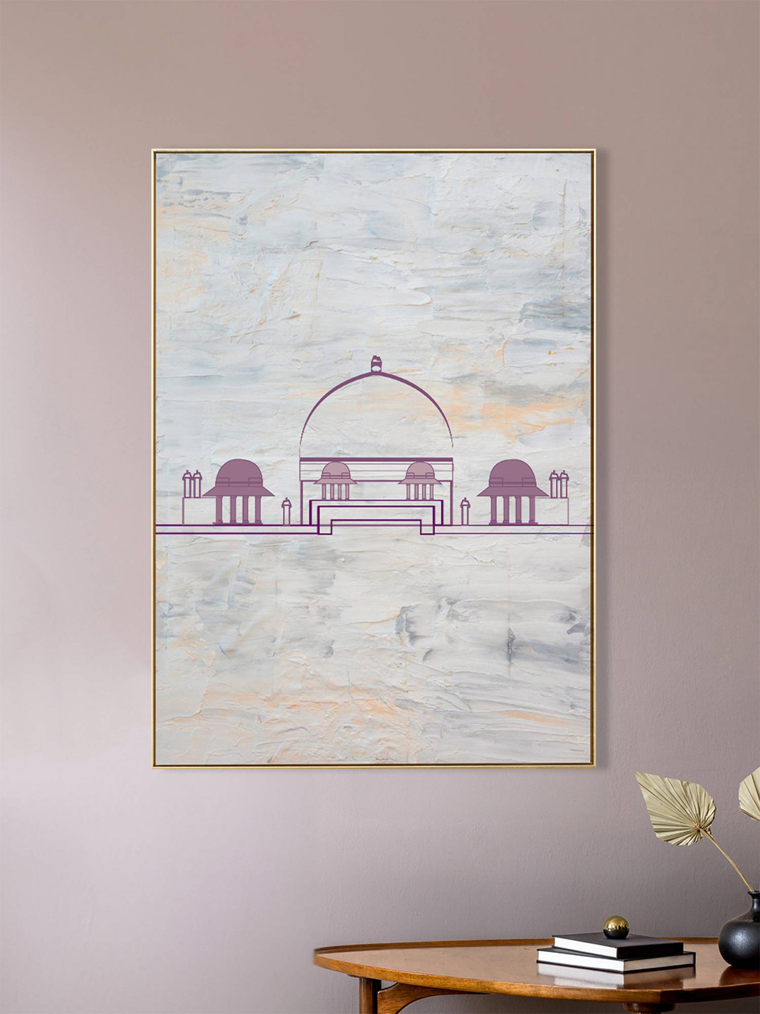 Nestroots Islamic Heritage Canvas: Eid Edition Gold Floating Frame