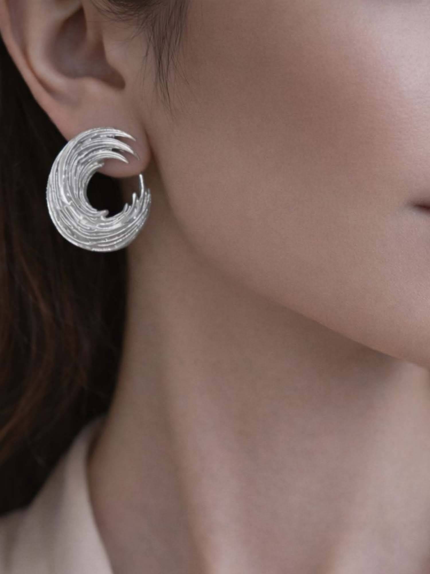 House of Pehr Women Silver Brass Earrings