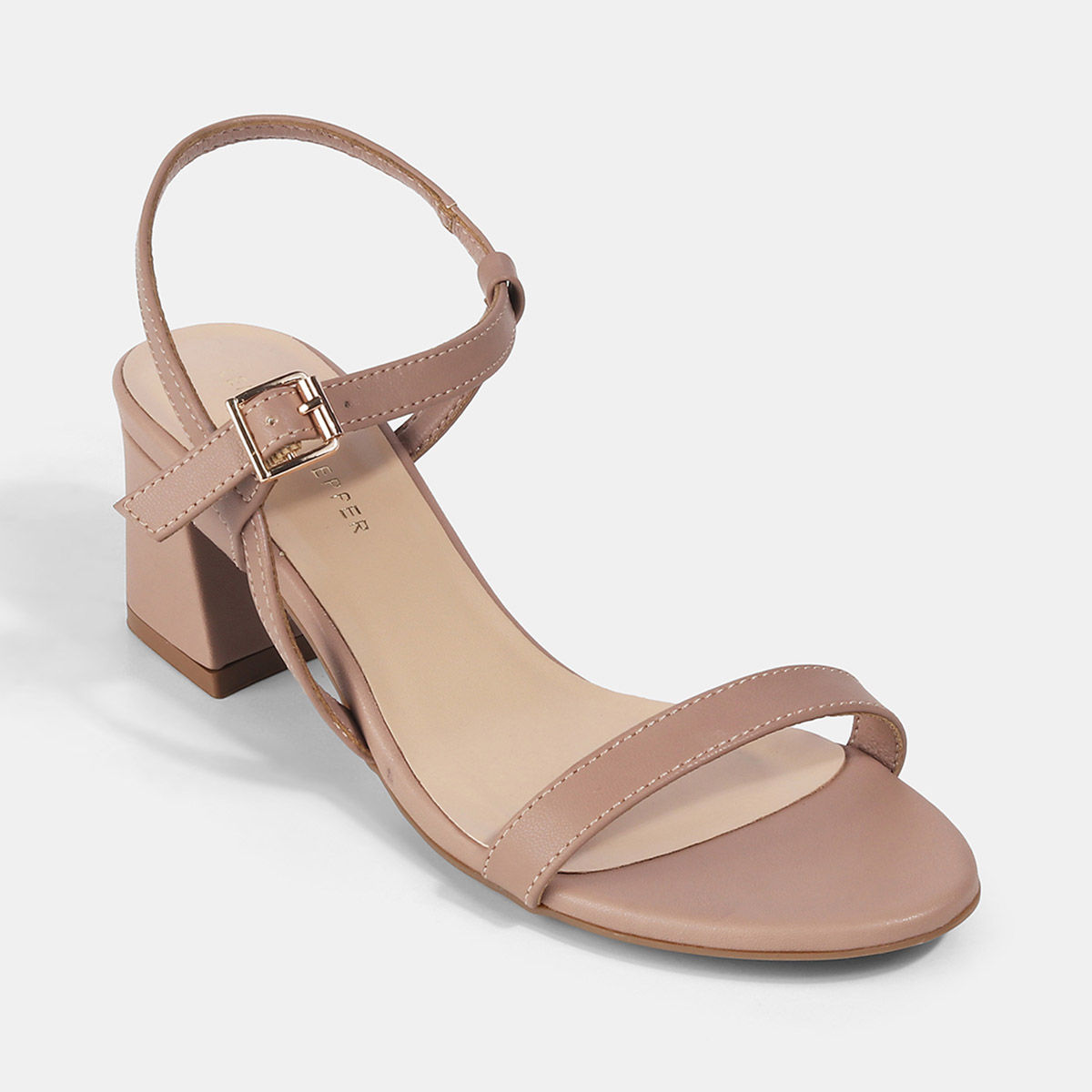 Lemon Pepper Nude Round Toe Sandals EURO 39