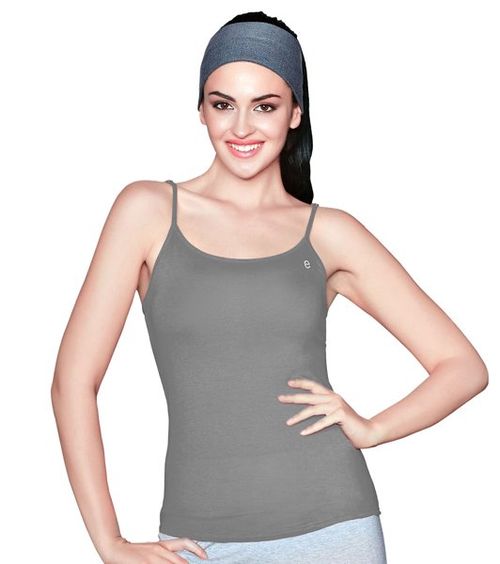 Enamor Fabulous Inners E001 Stretch Cotton Camisole - Greymelange (L) - E001