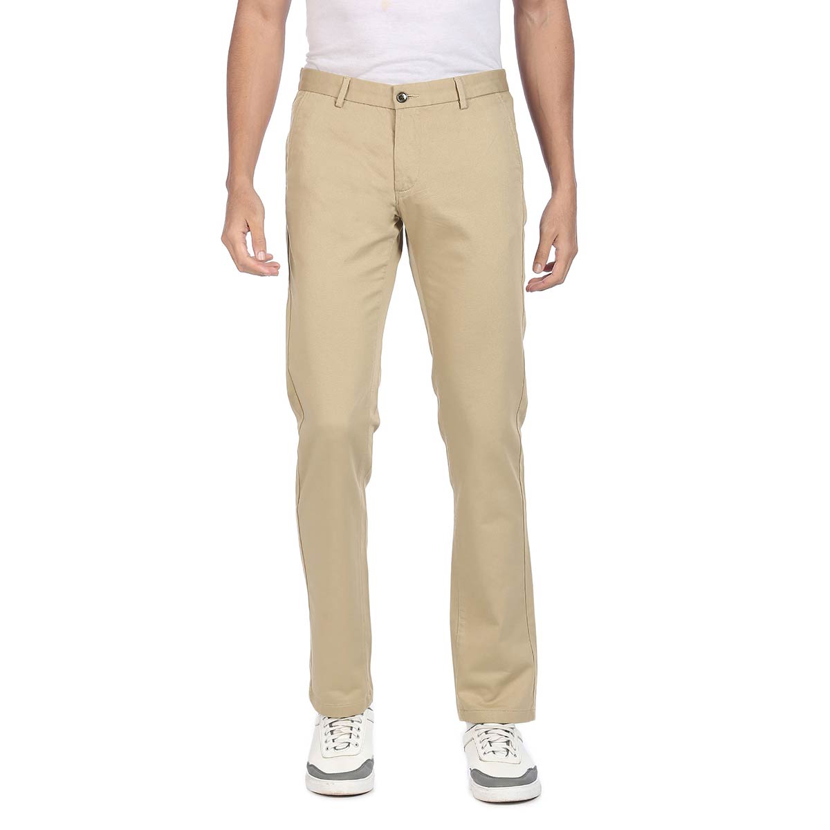 Buy Arrow Men Navy blue Solid Slim fit Regular trousers Online at Low  Prices in India  Paytmmallcom