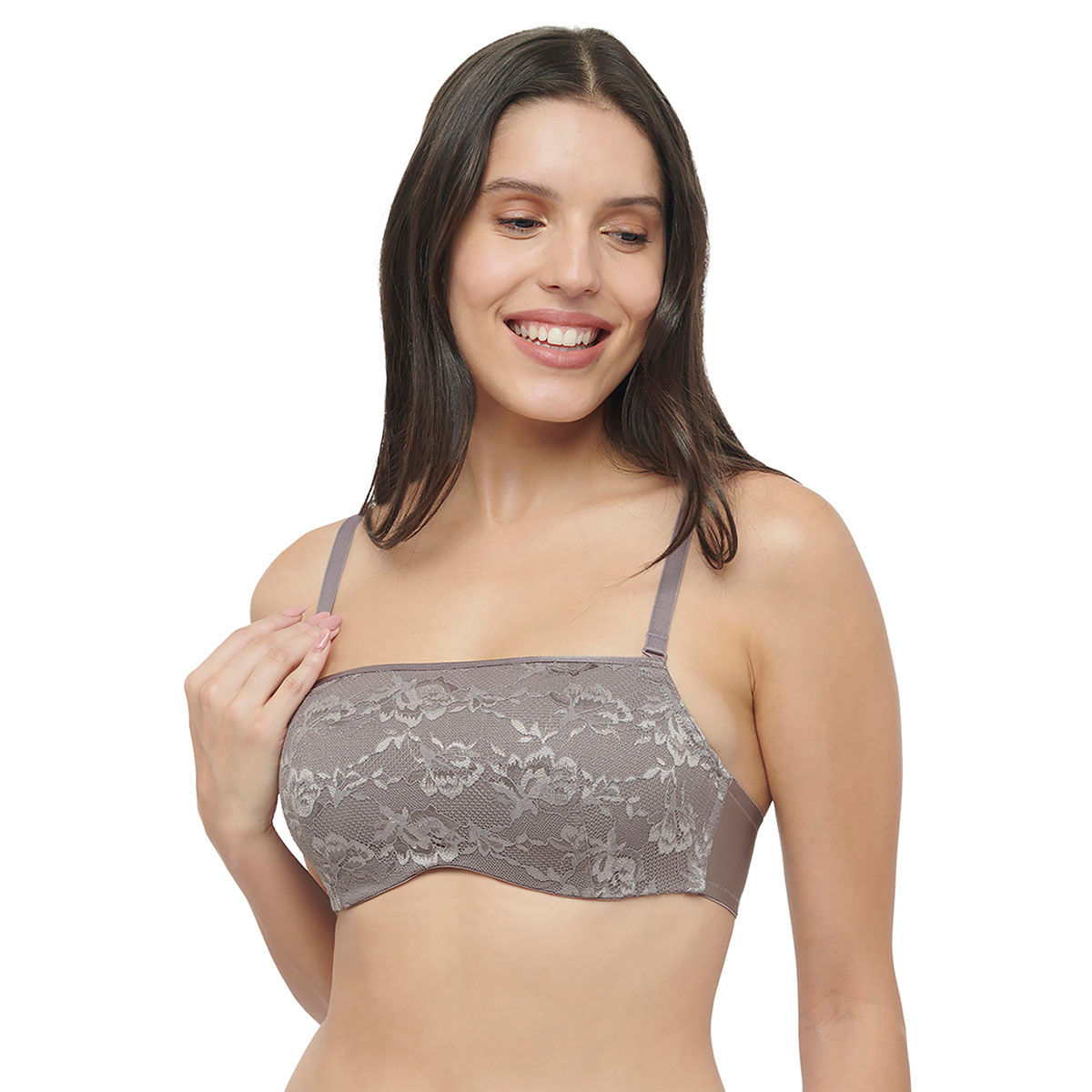 Buy Triumph New Lace Bandeau Wired Padded Full Coverage Bra Online