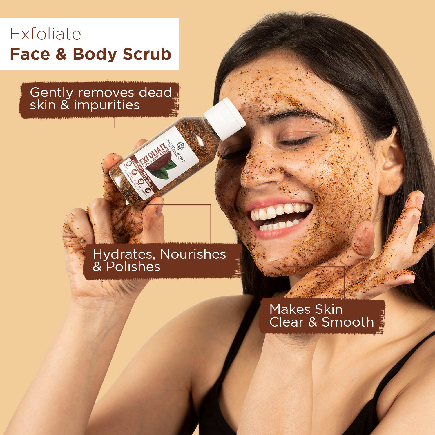 Buy Bella Vita Organic Exfoliate Coffee Face and Body Scrub Pack of 2 Online
