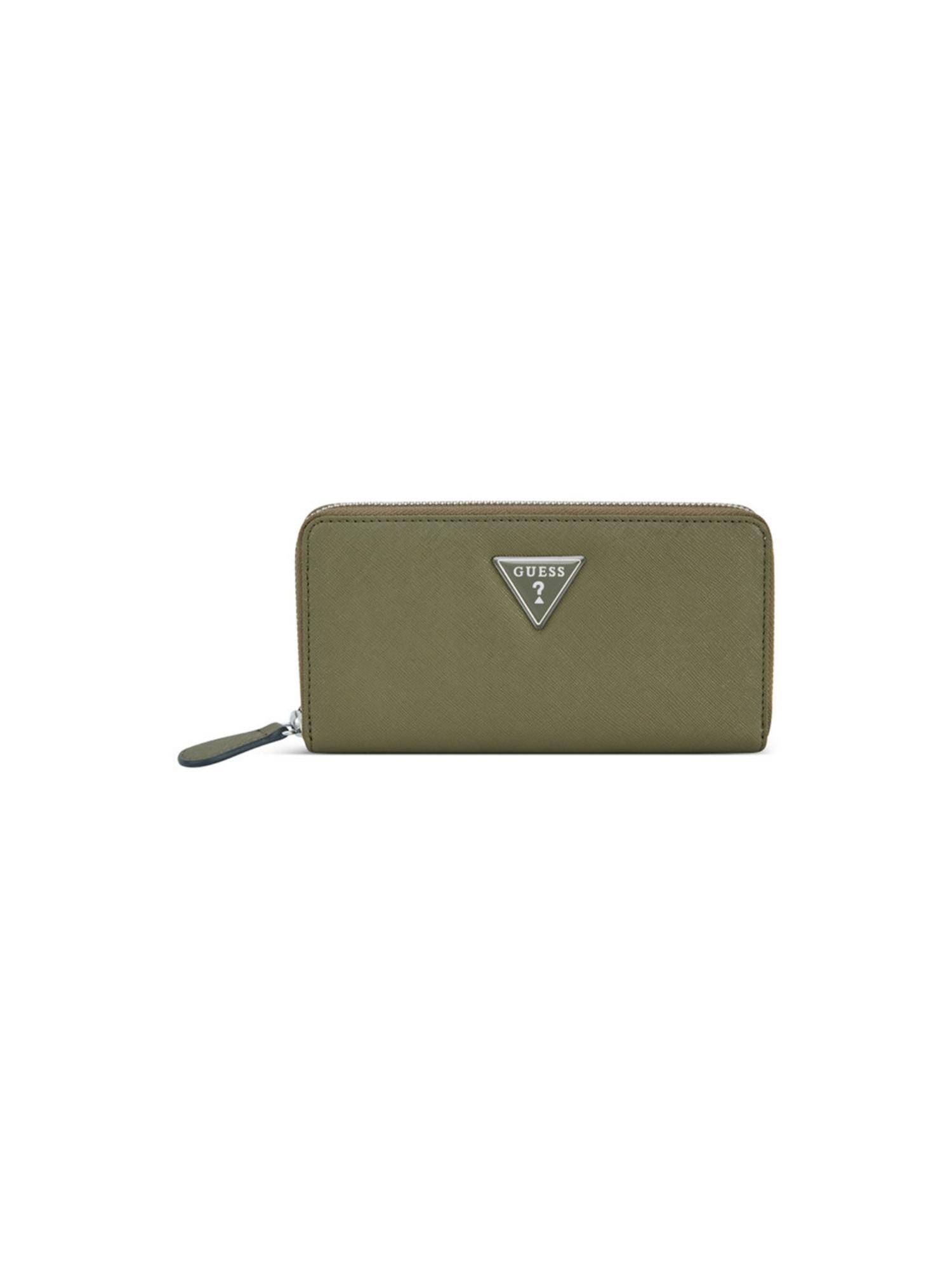 Guess Olive Solid Viviette Zip Around Wallet