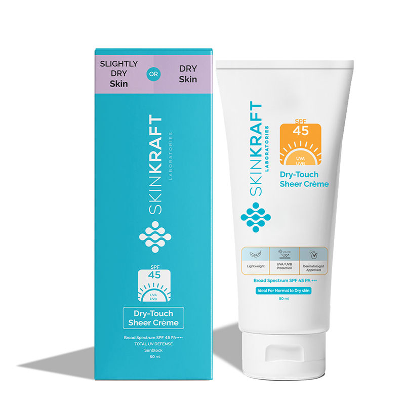 Skinkraft Sunscreen SPF 45 PA+ - Dry Skin - Dry-touch Sheer Creme Broad Spectrum