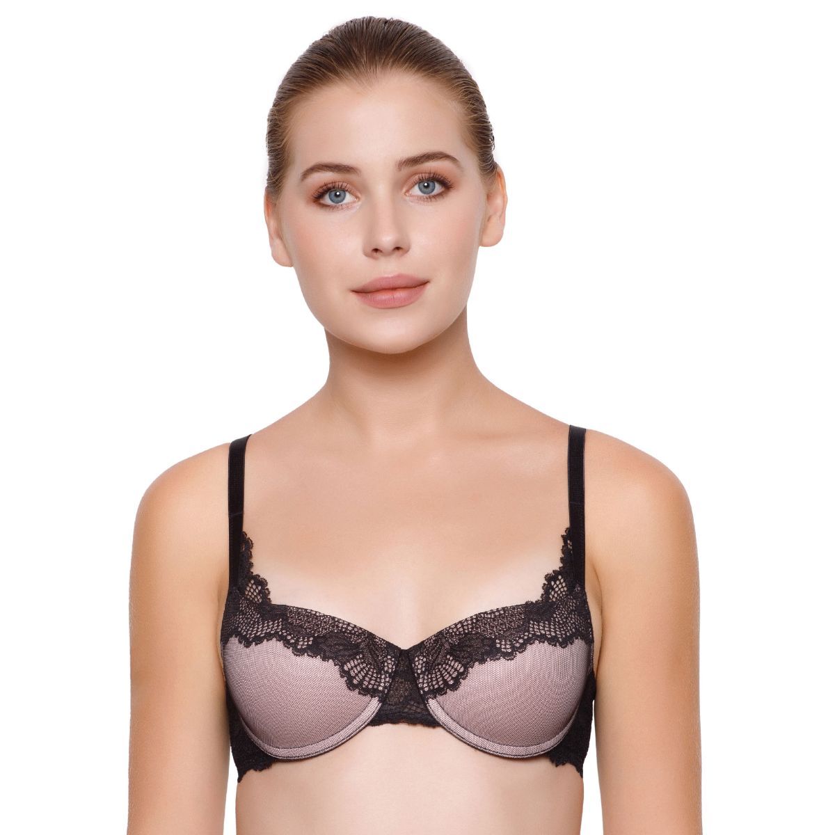 Triumph Lace Spotlight 01 Wired Half Cup Soft Push Up Bra Black Buy