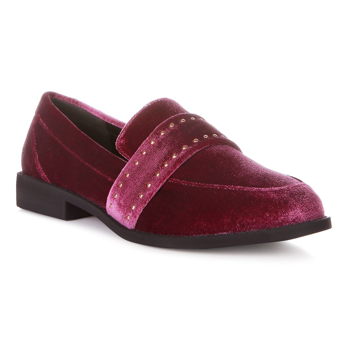 Buy London Rag Solid Burgundy Loafers Online