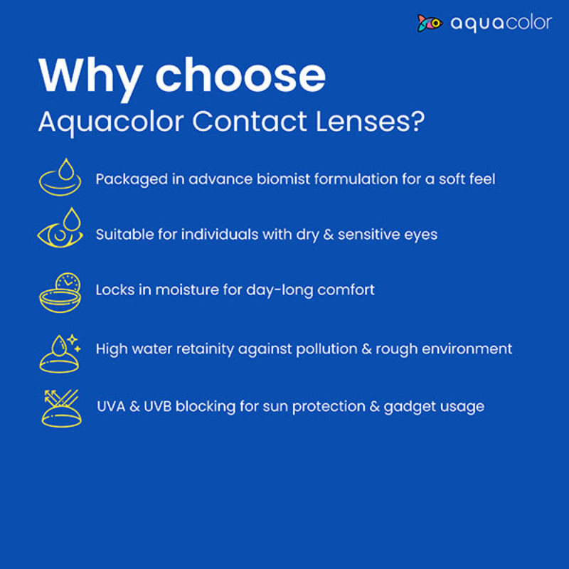 Buy Aquacolor Monthly Disposable Premium Color Contact Lenses -spicy 