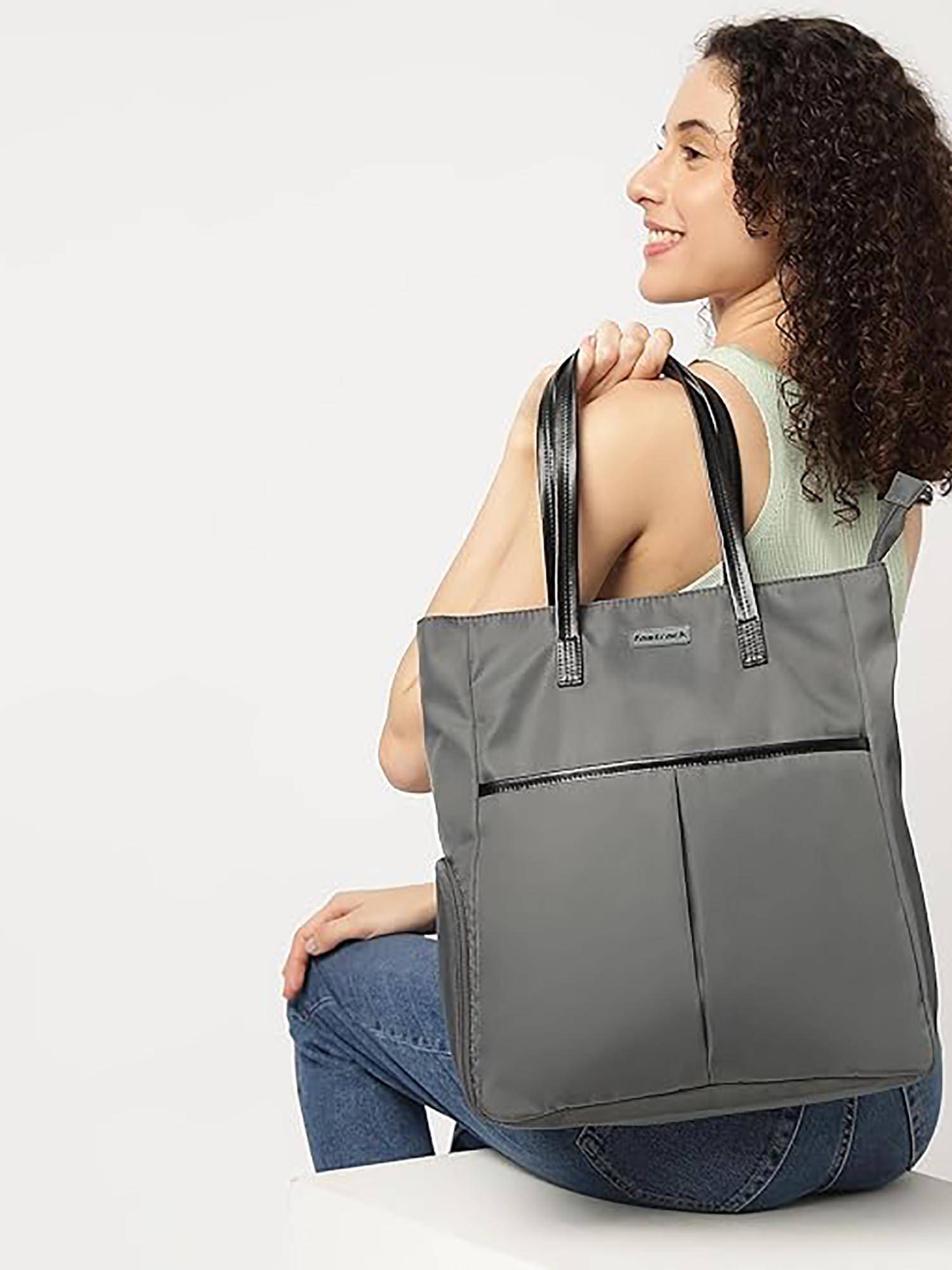 Fastrack Women Colourblocked Oversized Shopper Tote Bag Fits Upto 14" Laptop