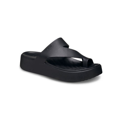 Buy Crocs Black Getaway Platform Toe Loop Sandals Online