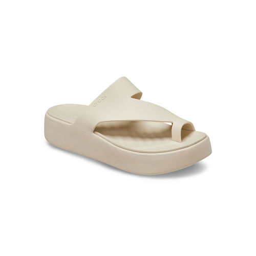 Crocs White Getaway Platform Toe Loop Sandals (US 7)