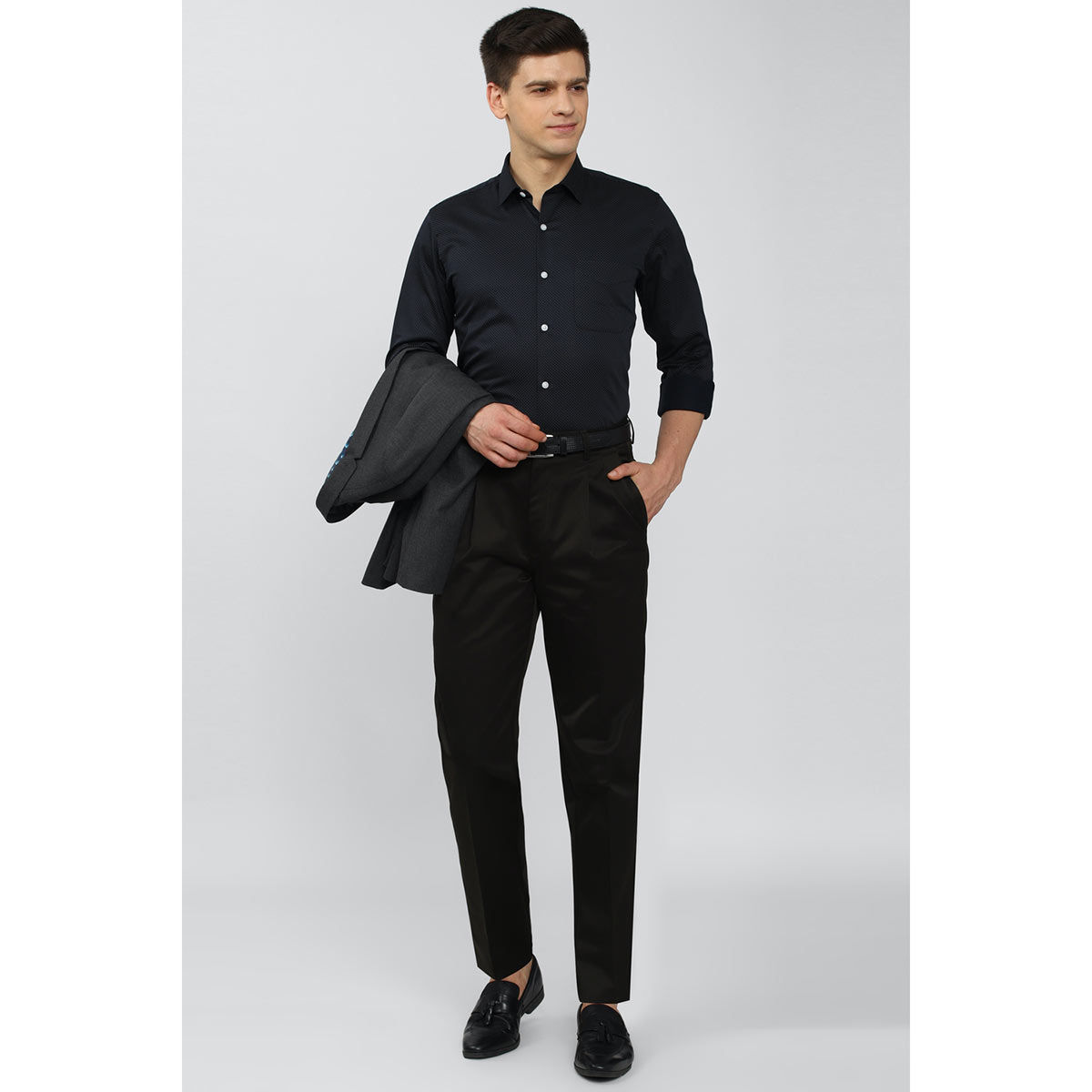 Buy Peter England Men Brown Slim Fit Solid Formal Trousers - Trousers for  Men 1888169 | Myntra