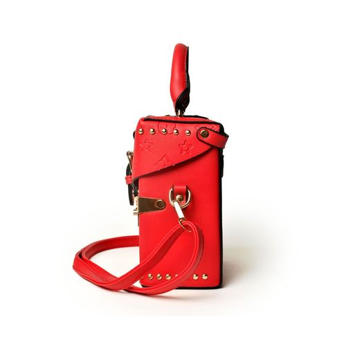 Buy Inkmilan Red Rivet Box Crossbody Bag for Women Online