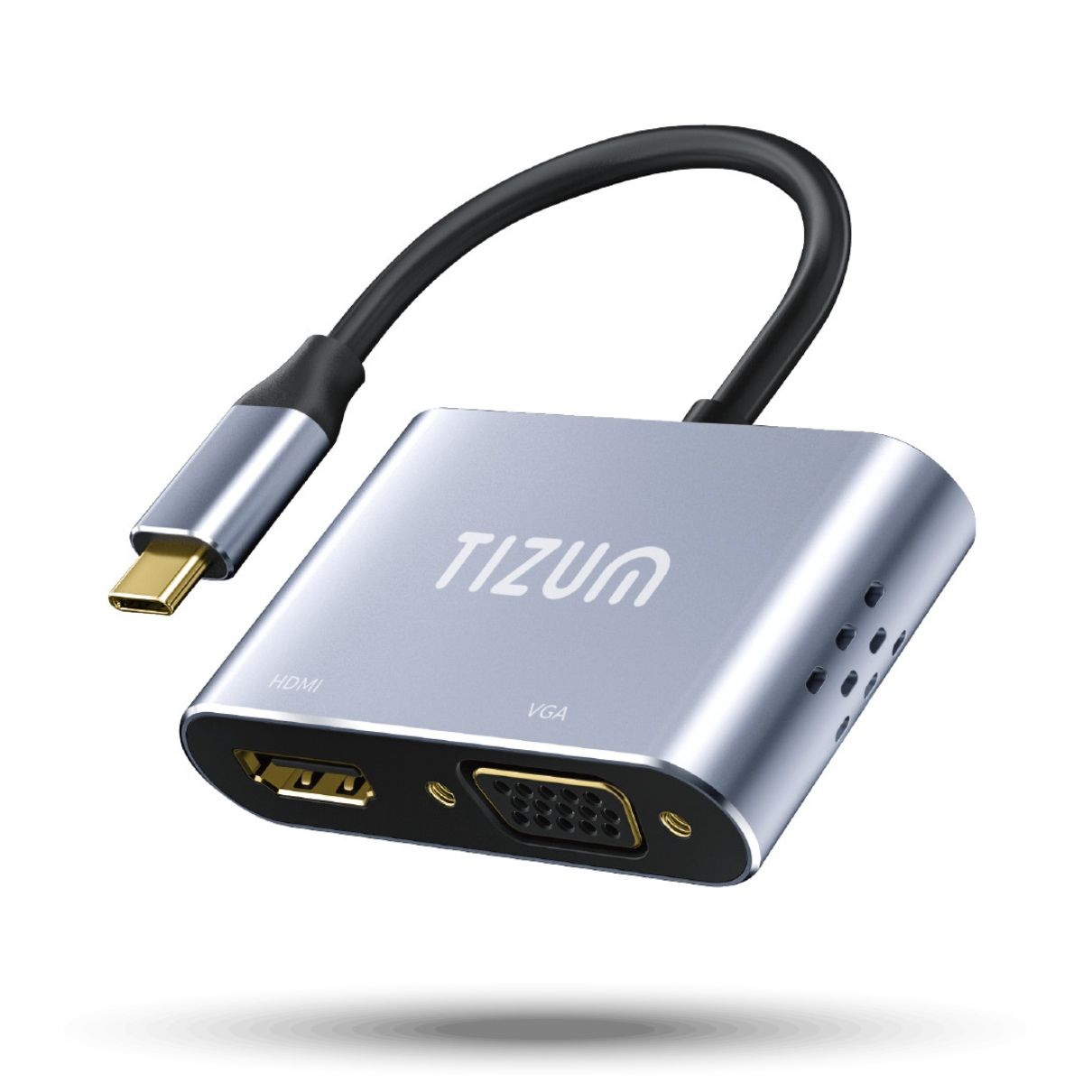Tizum Usb Extension Hub 2-In-1 Portable Multiport Adapter-Connector Type C Usb Hub To 4K Hdmi