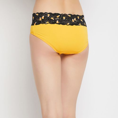 Buy Clovia Cotton Spandex Medium waist Outer elastic Hipster Panty Online