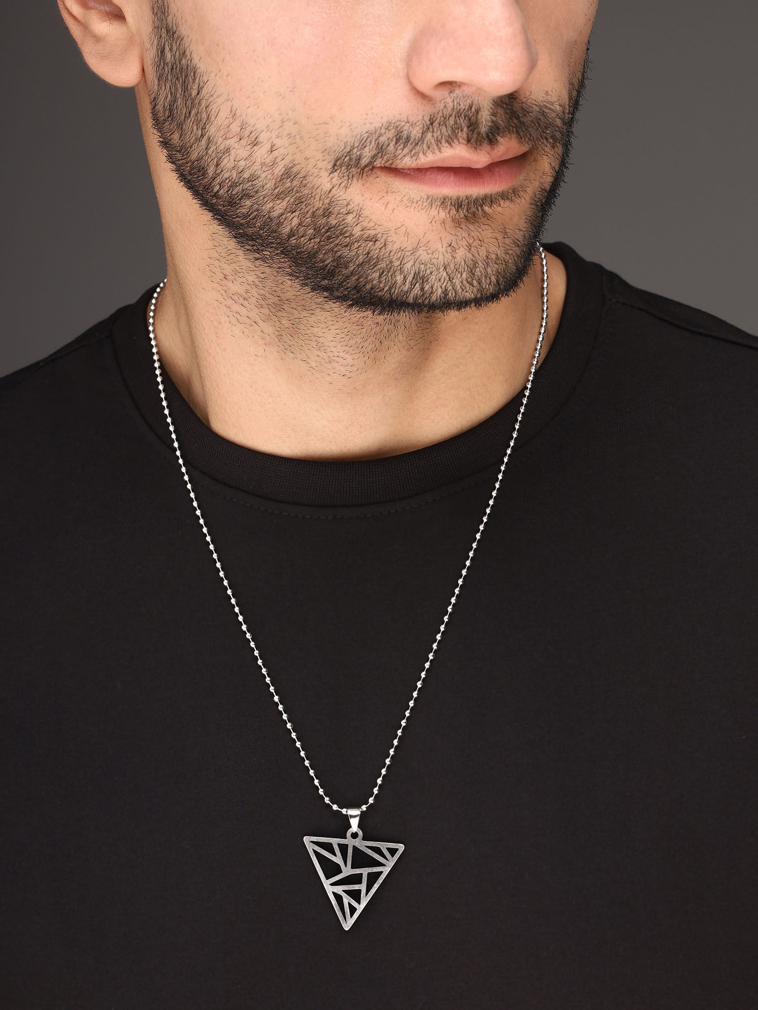 Buy Priyaasi A Modern Elegance With Silver-Plated Mens Triangle