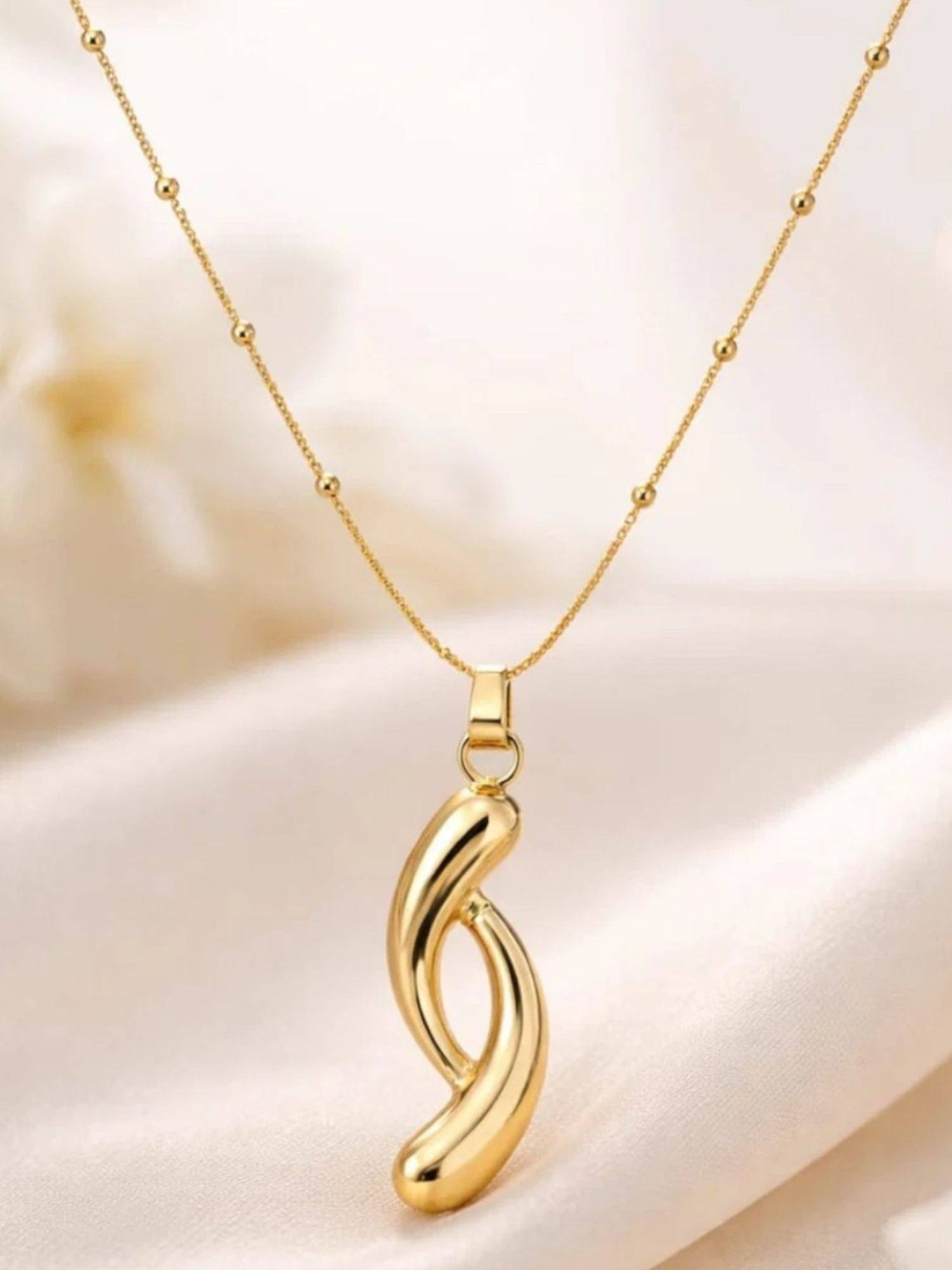 OOMPH Gold Twisted Infinity Design Anti Tarnish Pendant Necklace