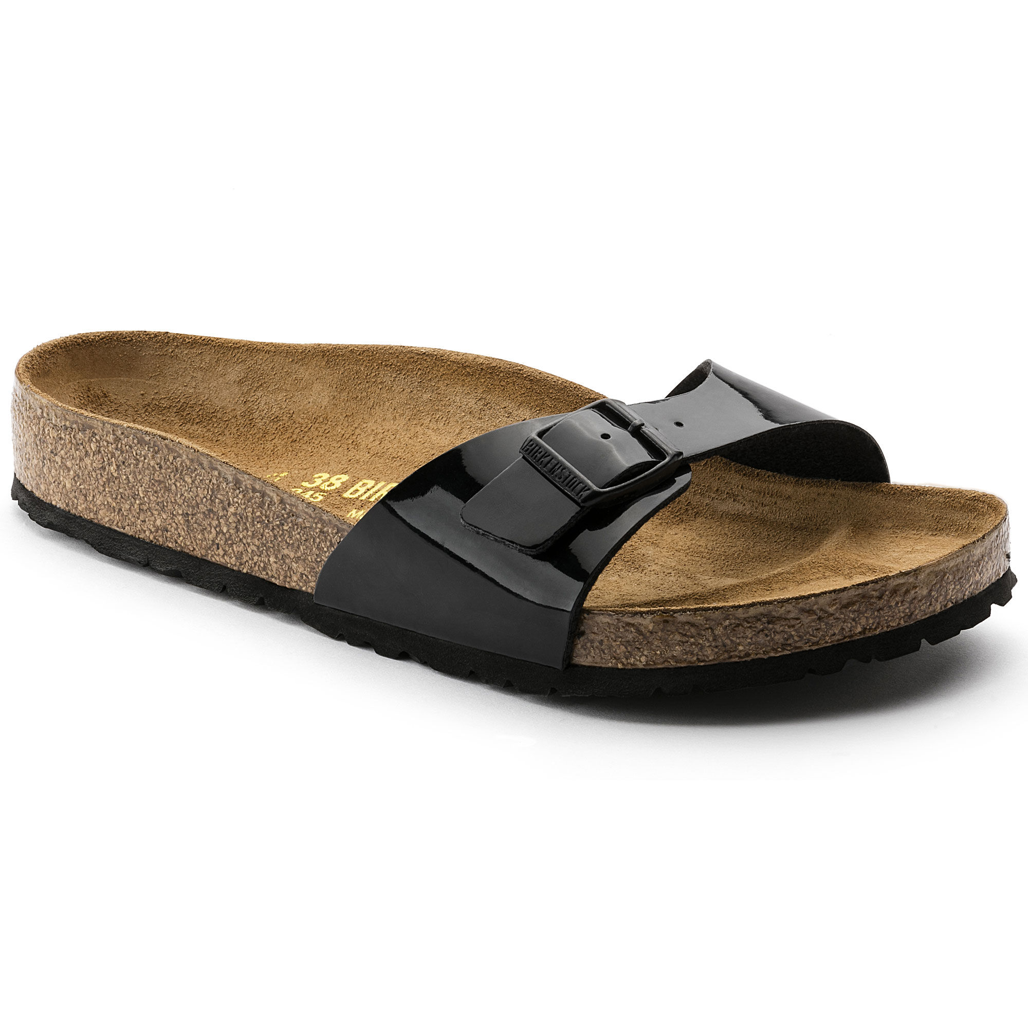 Birkenstock Madrid Birko-Flor Black Narrow Widht Womens Sandals - EURO 38:  Buy Birkenstock Madrid Birko-Flor Black Narrow Widht Womens Sandals - EURO  38 Online at Best Price in India | Nykaa