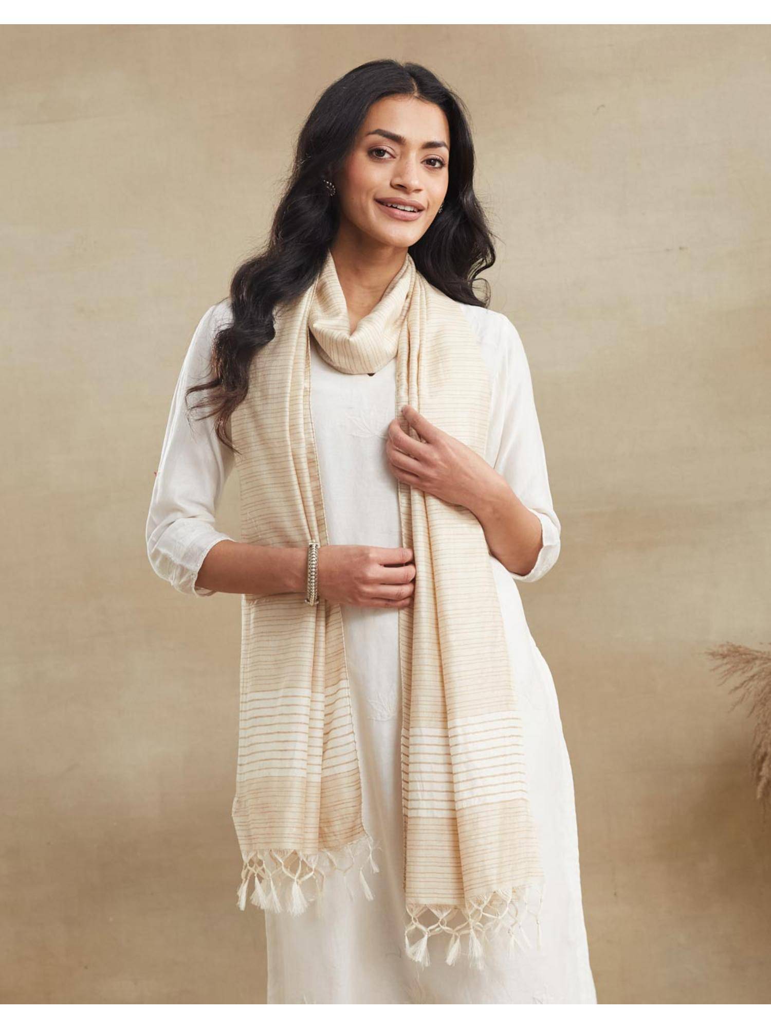 Fabindia Women Natural Silk Stole