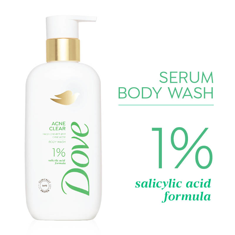 Dove 1% Salicylic Acid Formula Acne Clear Serum Body Wash