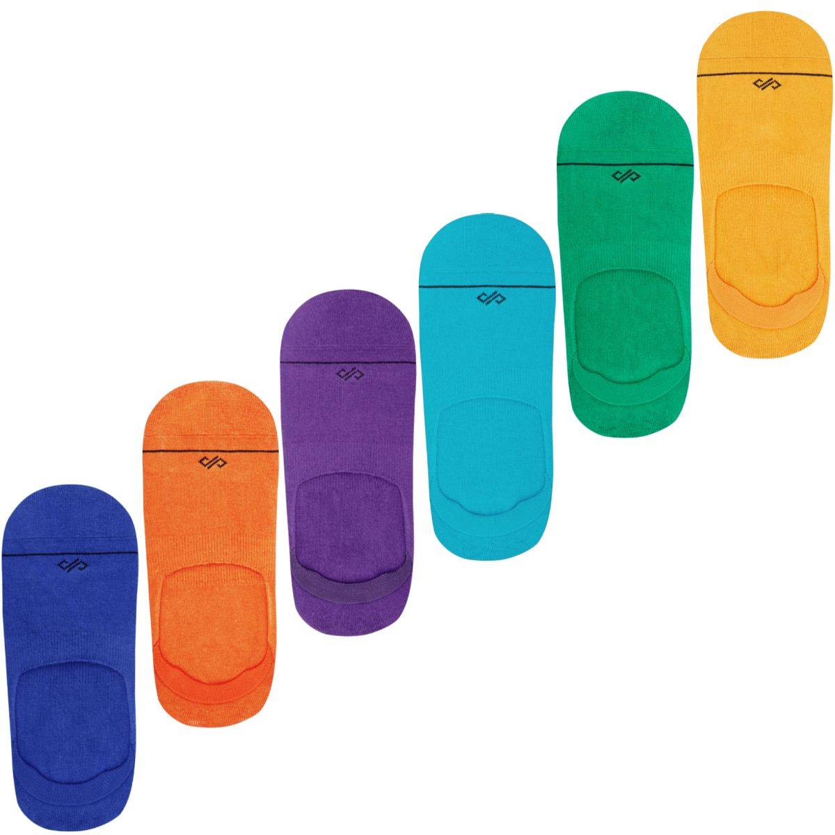 Dynamocks Men & Women Loafer Socks, Pack Of 6 Pairs - Multi-Color (Free Size)