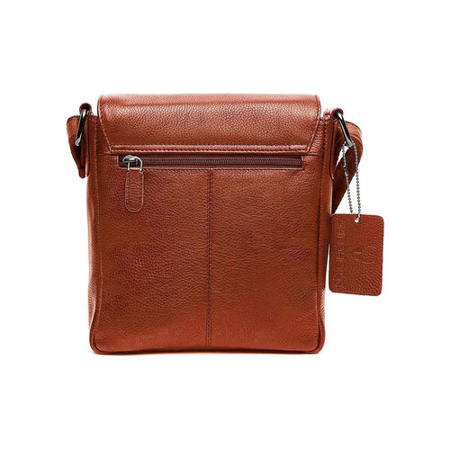 Buy WILDHORN Tan Classic Leather Sling Bag for Men I Office Bags I