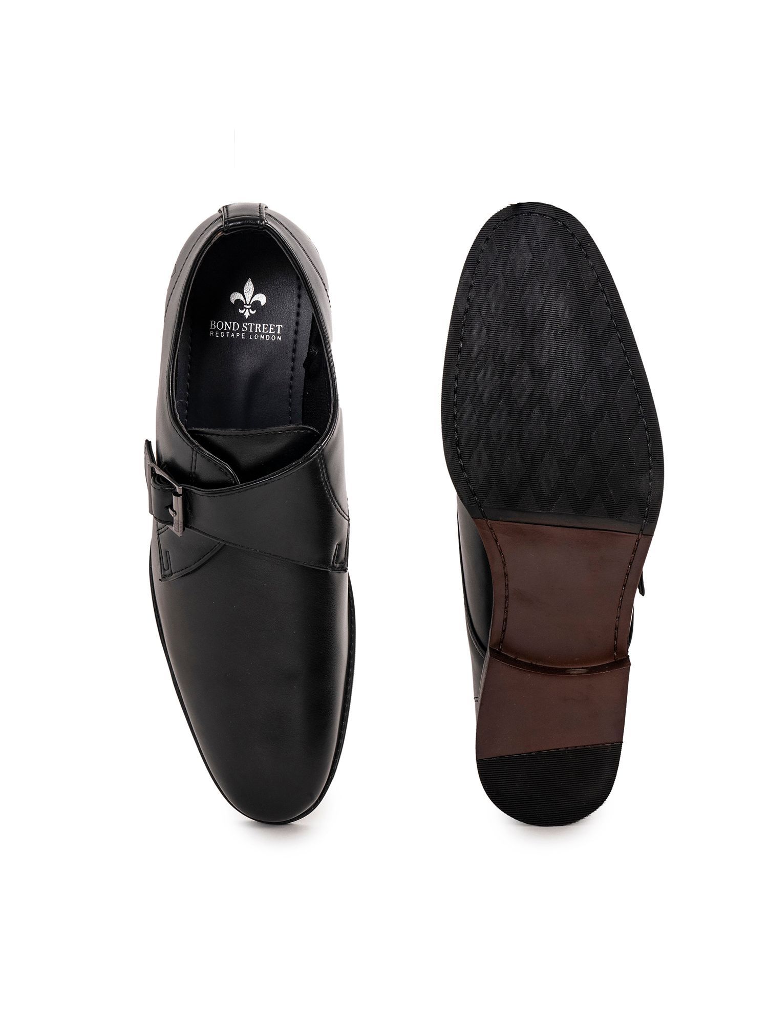 Buy Bond Street By Red Tape Solid Formal Monk Shoes Online
