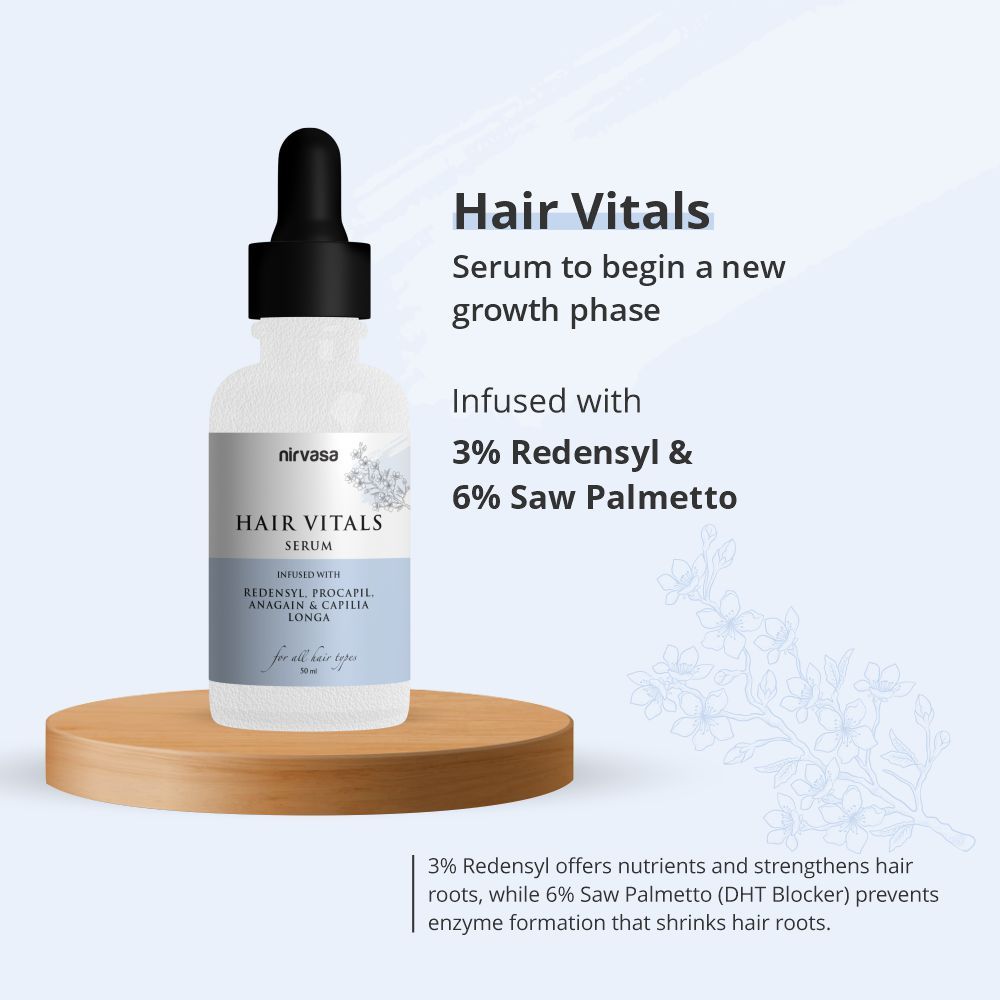 Buy Nirvasa Redensyl 3% Hair Vitals DHT Blocker & Hair Growth Serum for ...