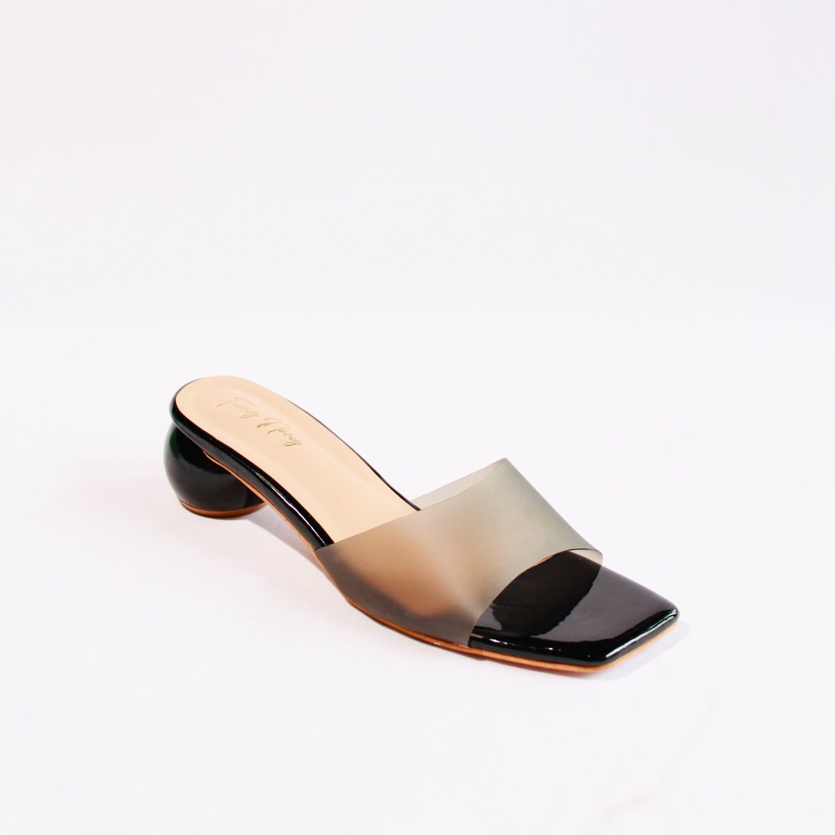 Round heel mules cheap