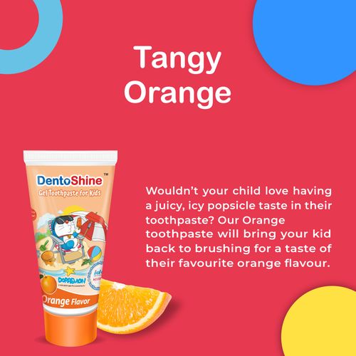 Buy Dentoshine Gel Toothpaste Orange Flavor (doraemon) For Kids Online