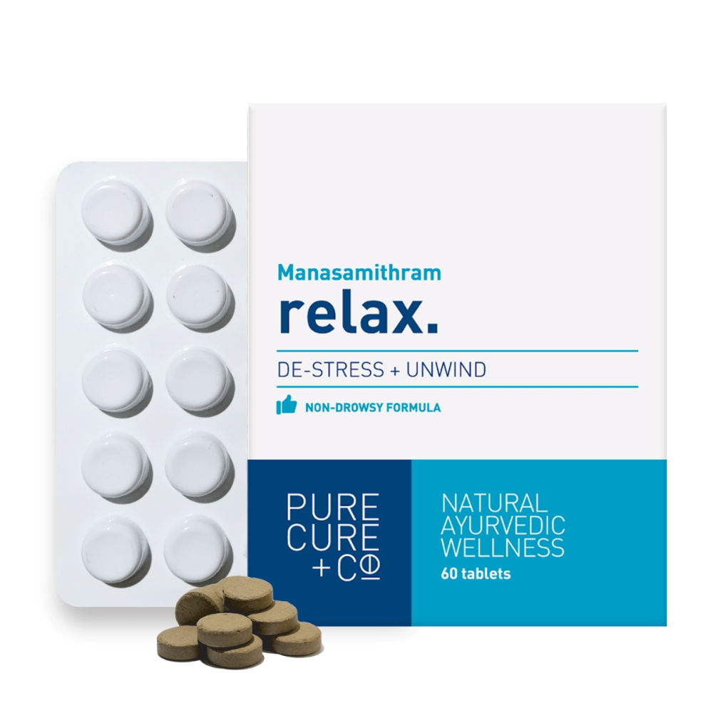 Pure Cure + Co. Relax De-Stress + Unwind 60 Tablets