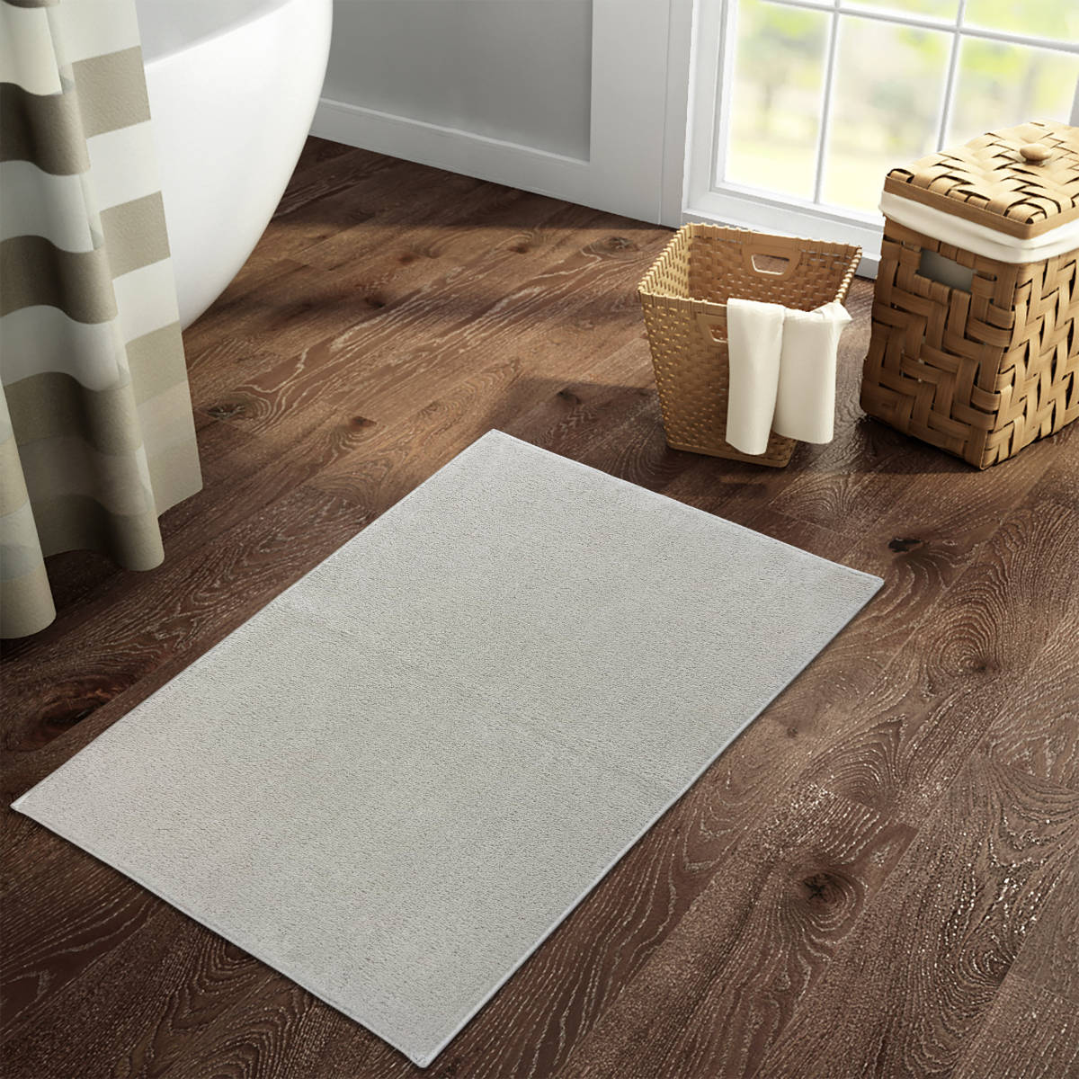 Welspun Drylon 1252 GSM Anti Skid Beige Bath Mat (L)