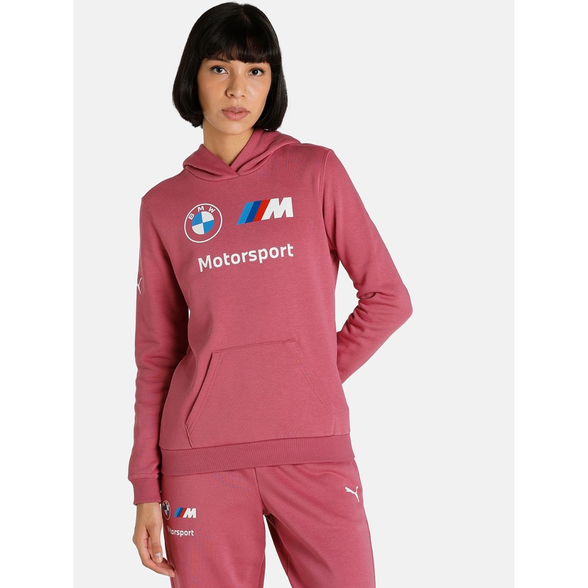 Buy Puma BMW M Motorsport ESS LOGO Women Pink Hoodie Online