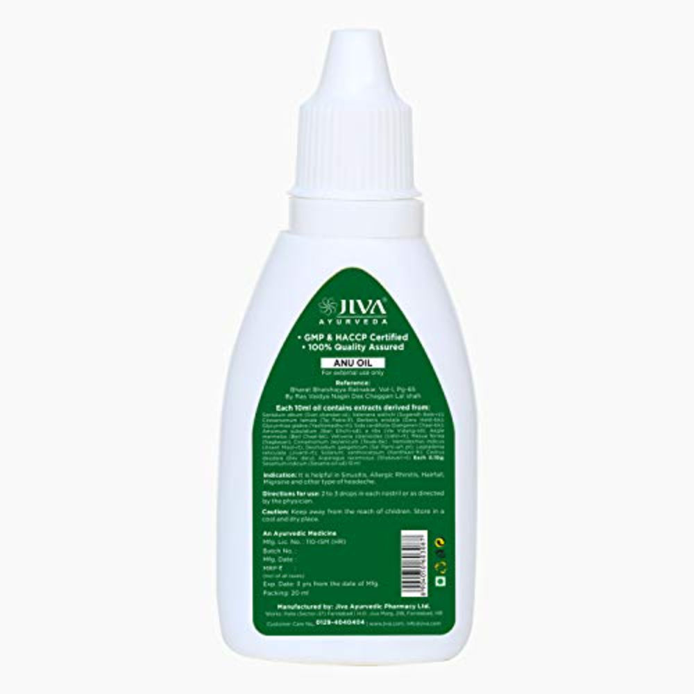 Jiva Ayurveda Anu Oil Nasal Drop Pack of 2 Buy Jiva Ayurveda Anu Oil