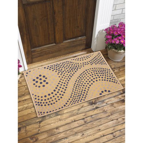 Buy BIANCA Highly Durable Anti Slip Beige Polka Dots Door Mat Online