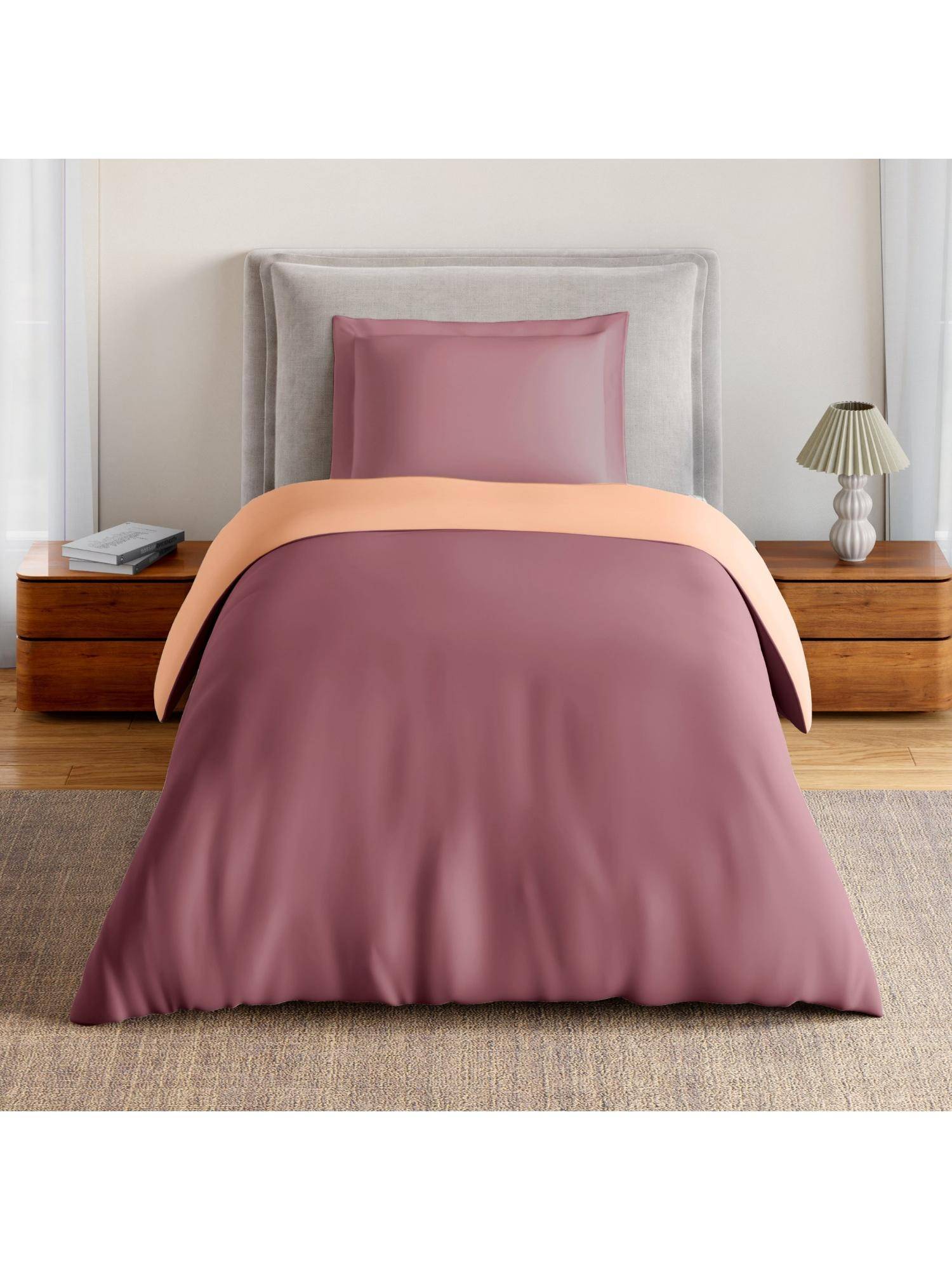 SPACES Everyday Essentials Cotton 170 Tc Plain Single Quilt Buff - Peach