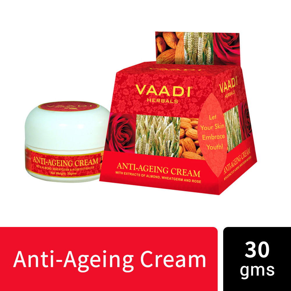 Vaadi Herbals Anti-Ageing Cream - Almond- Wheatgerm & Rose