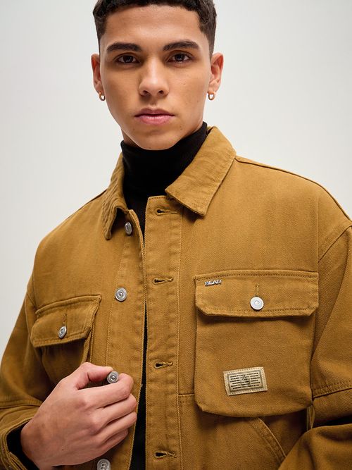 Buy THE BEAR HOUSE Men Mustard Classic Denim Jacket Online